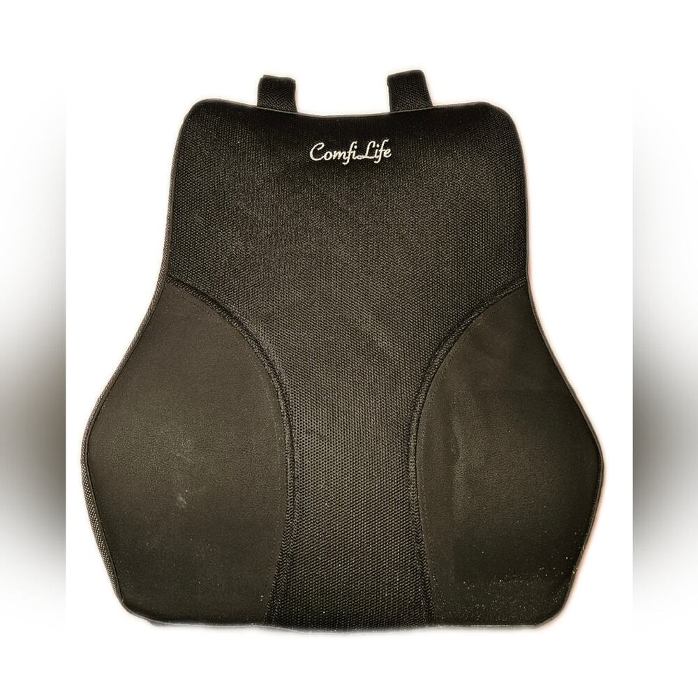 NWOT, ComfiLife Black Lumbar Support Cushion, Never Used.